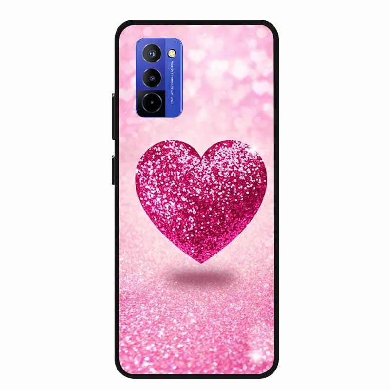 Shockproof Black Silicone Phone Case with Bumper Protection - Soft Back Cover 6.75