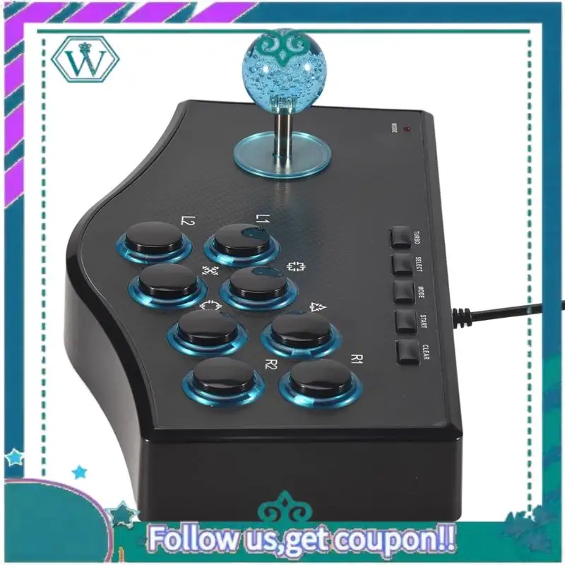 A75Q-레트로 아케이드 게임 조이스틱 컨트롤러 USB 조이스틱 PS2/PS3/PC/안드로이드 스마트 TV용 내장 진동기 8방향 조이스틱