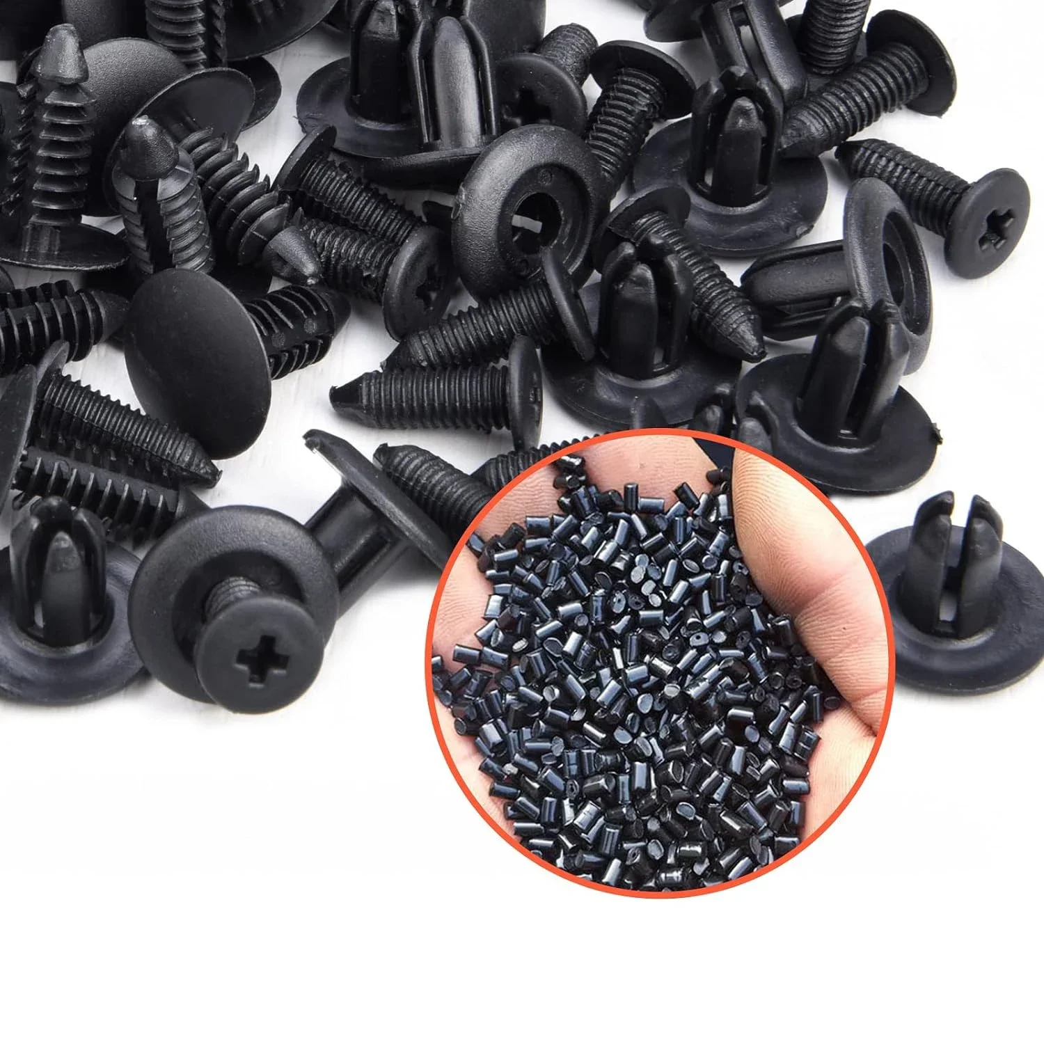 140PCS Universal Car Buckle Set – 6 Styles Nylon Bumper Fixing Buckles for Auto Interior & Exterior Use