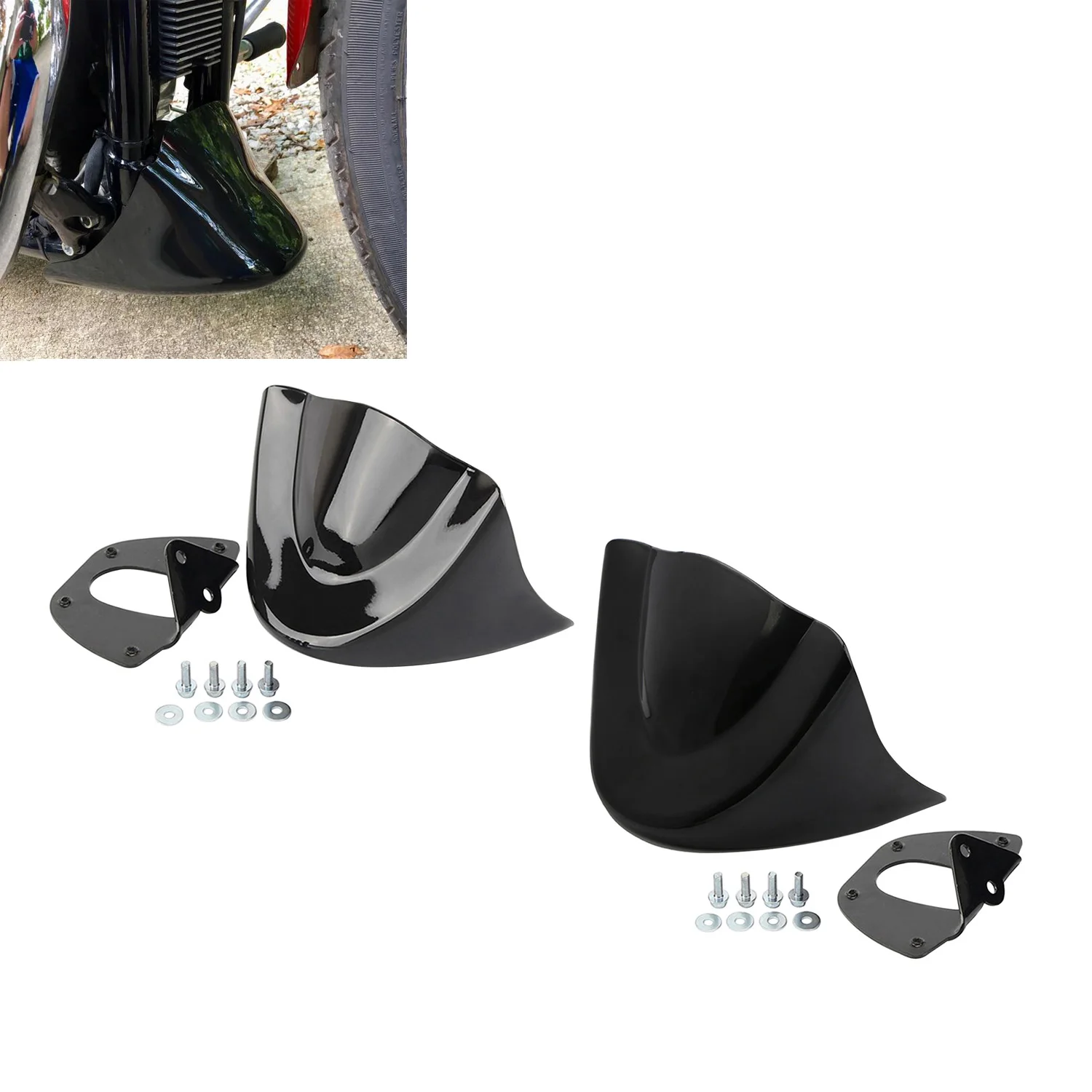 Front Chin Lower Fairing Spoiler Air Dam Cover For Harley Dyna Fat Bob Wide Glide FXD 2006-