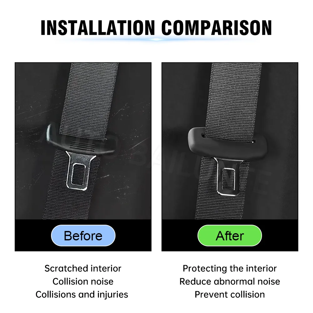 Car Seat Belt Clip Cover Soft Silicone Collision Avoidance Safety Belt Buckle Cover Seat Belt Clip For Mazda 2 3 5 6 8 cx3 cx5 Car Accessories