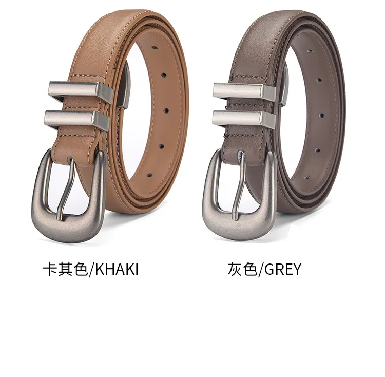 Internet Popular Cowhide Belt Women's Fashionable Versatile Decorative Dress Jeans Leather Belt