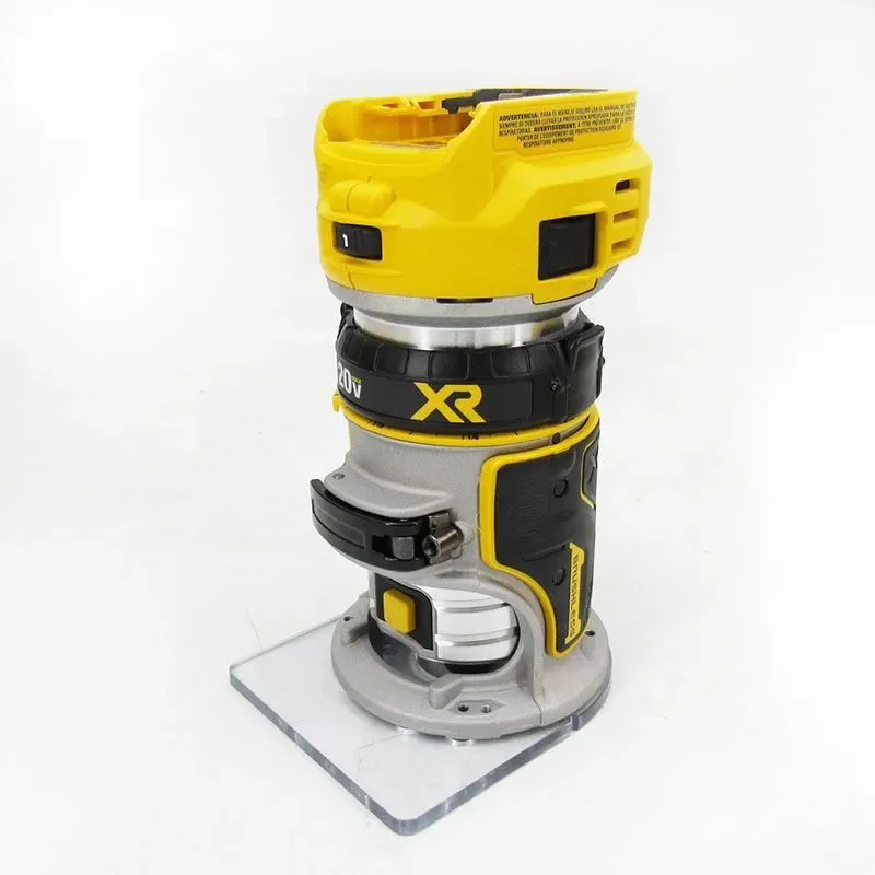DEWALT DCW600B Cordless Router 20V Brushless Power Tool 6.35mm Trimmer Engraving Machine 16,000-25,500RPM Grooving Trimming