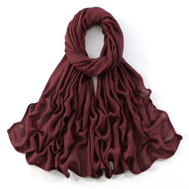 185*75 cm musulman Modal Hijab rayonne coton châles pour femmes mince plaine écharpe grande taille foulard islamique Turban bandeau