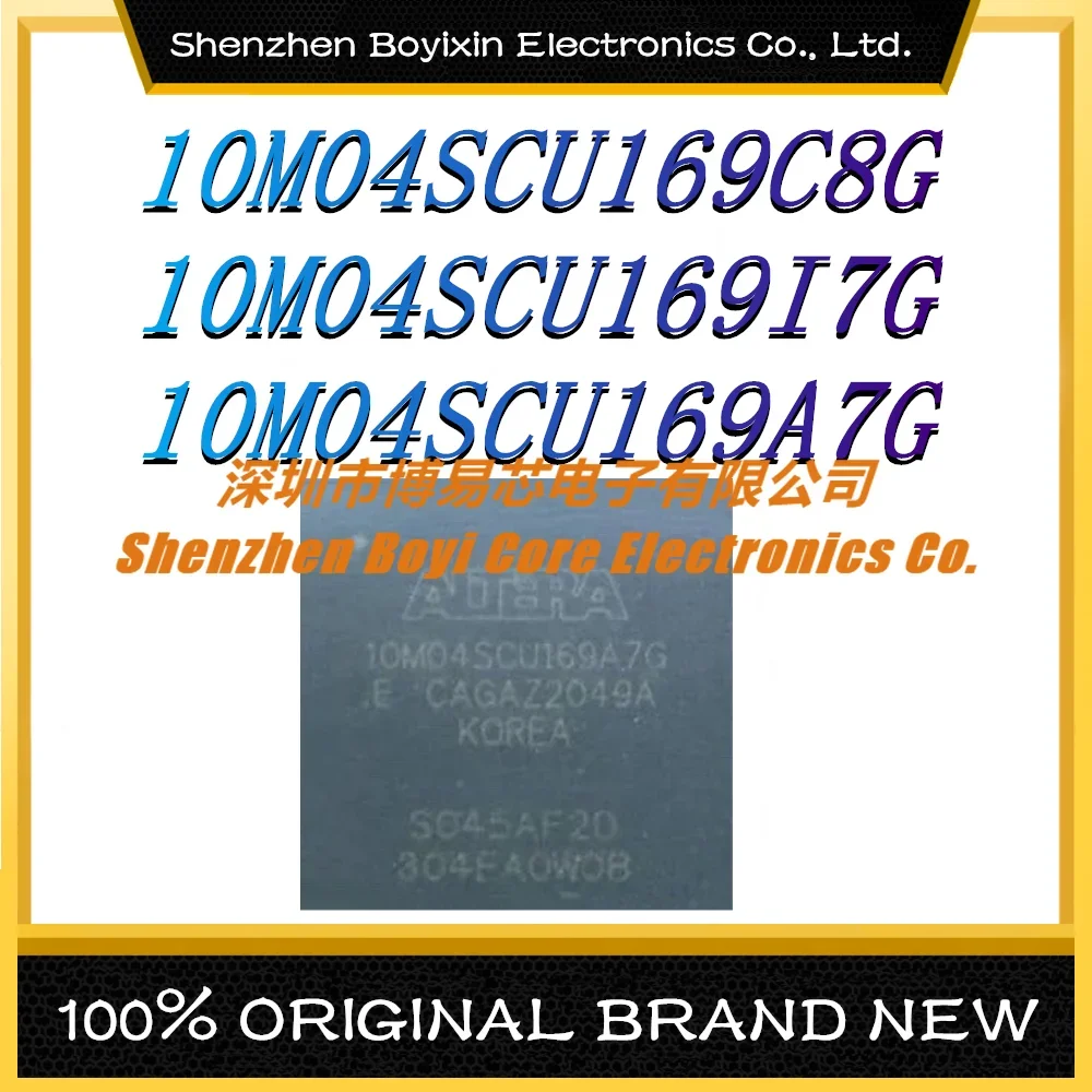 10M04SCU169C8G 10M04SCU169I7G 10M04SCU169A7G Package: FBGA-169 Brand New Original Genuine Programmable Logic Device (CPLD/FPGA) new original ep4ce15 ep4ce15f ep4ce15f23c8n ep4ce15f23c8 ep4ce15f23c ep4ce15f23 ep4ce ic mcu fbga 484 chipse