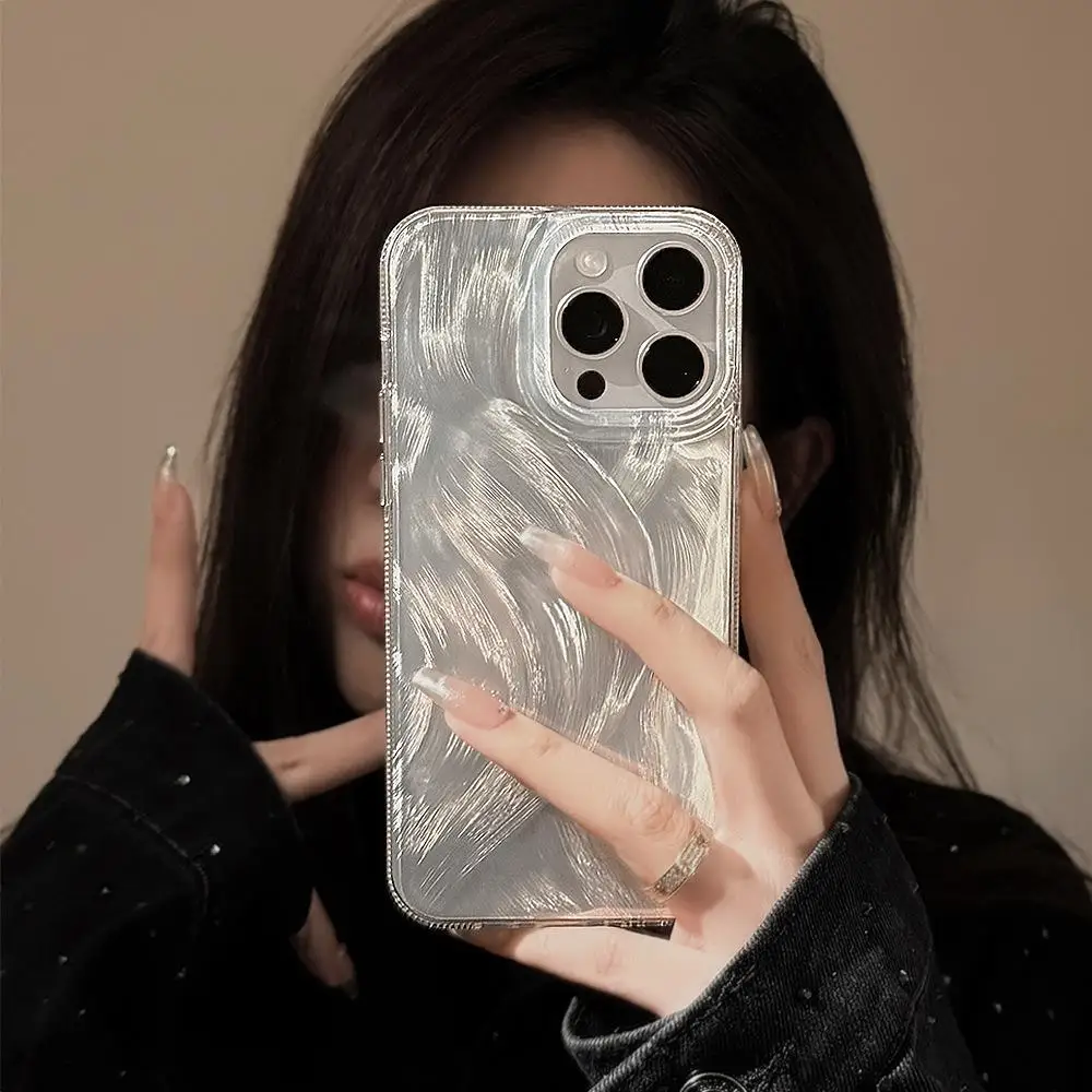 Custodia di lusso con sfumatura laser argento per Xiaomi Redmi Note 13 Pro 11 12 10S 13C 12C 9A 9C 9T A1 A2 Plus Cover morbida in silicone Couqe_voghion.com