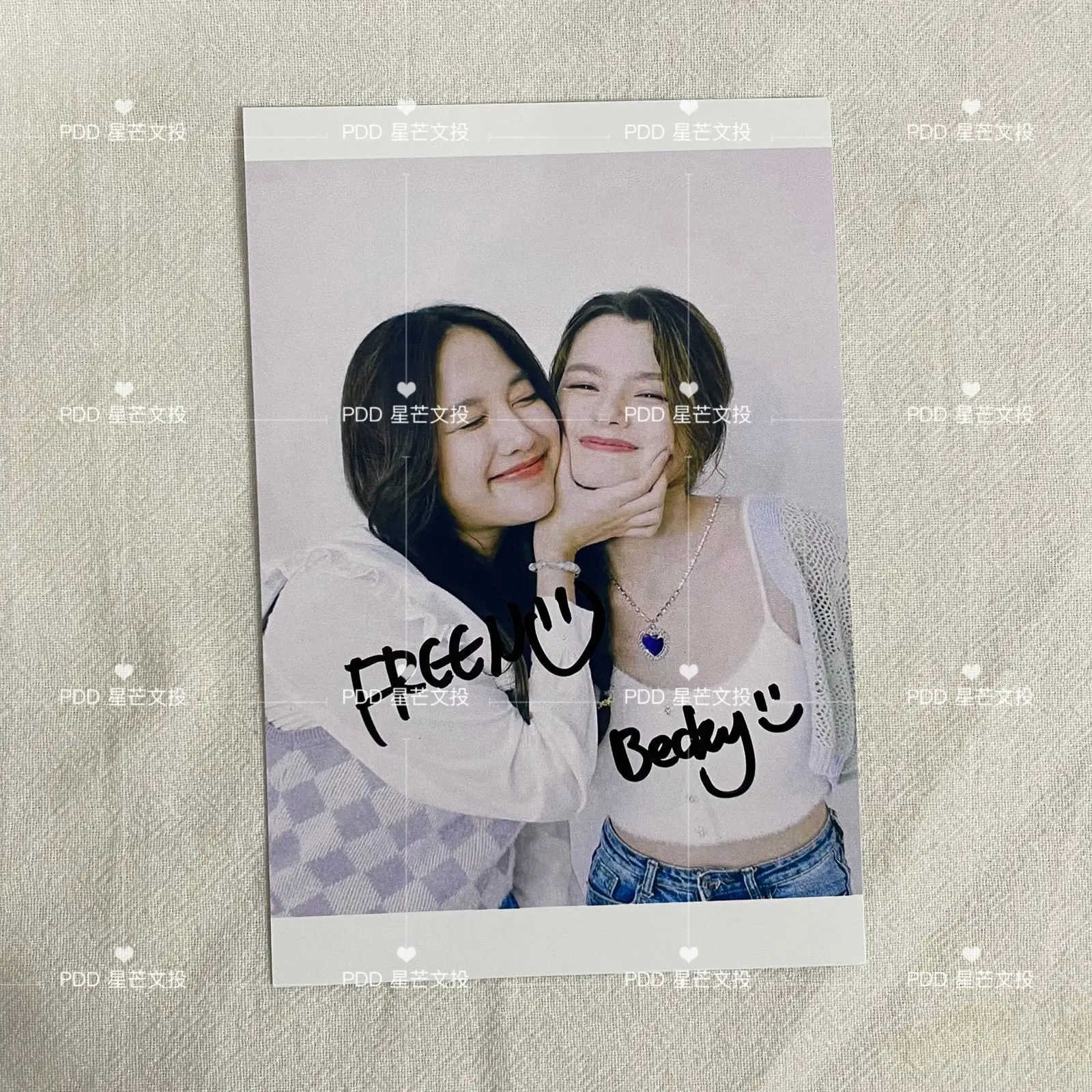 Freen becky 사인 사진, 6 인치 인쇄되지 않은 친구 생일 선물