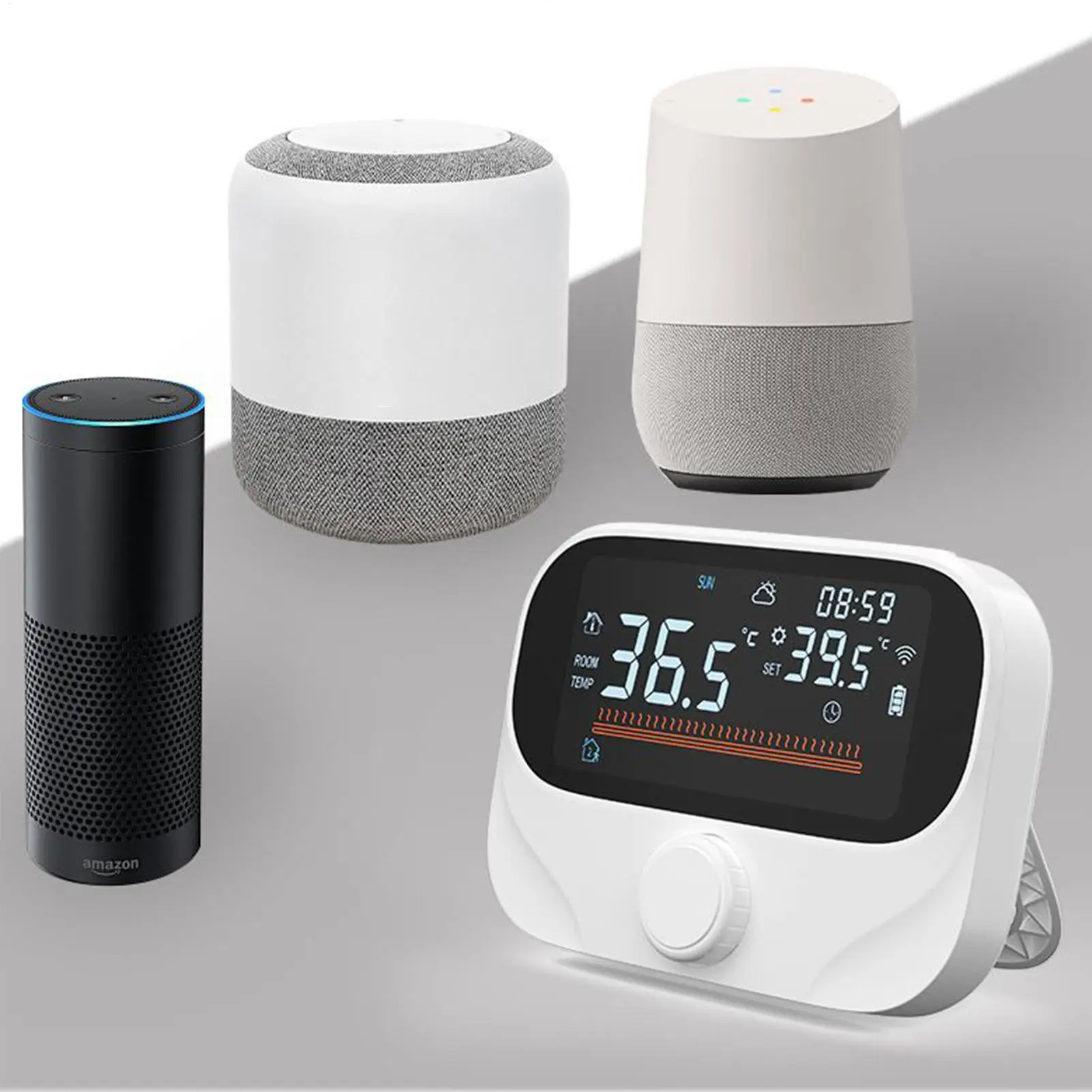 Smart Thermostat 7 Days Programmable Smart Thermostat Heating Temperature Monitor Tool For RV Office Bedroom Home Indoor Boiler