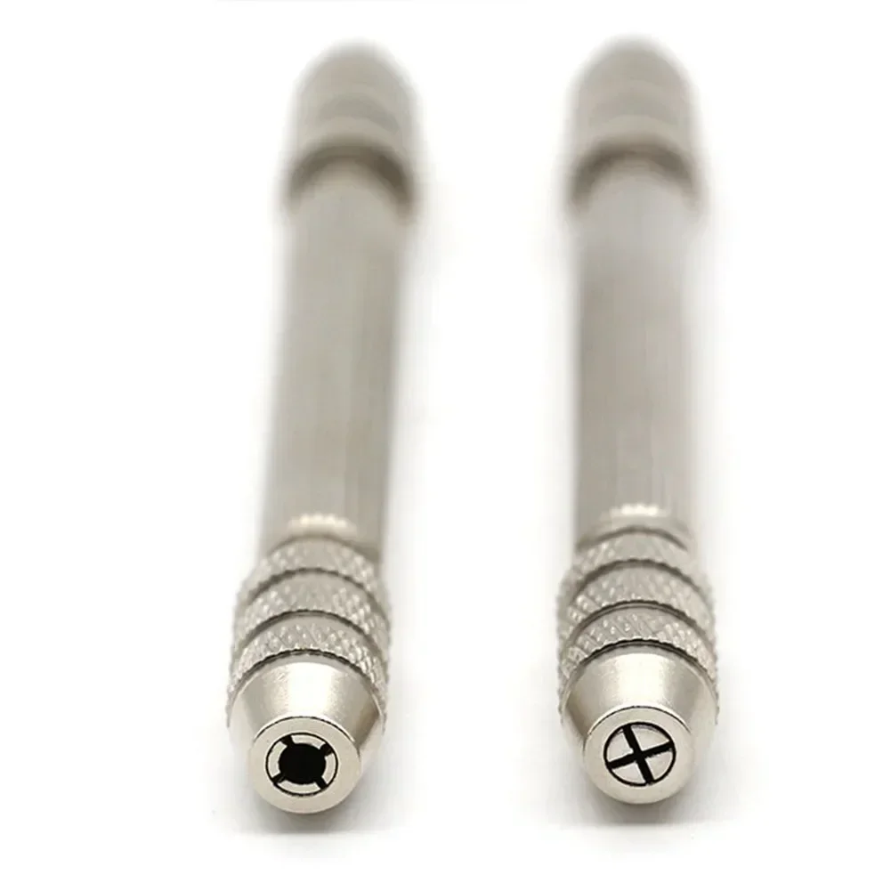 Hand Drill Double Chuck Head Handle Drill Bit Kit 0.3-3.2mm Bit Wire Tool for Jewelry Vise Craft Decor DIY Punching Hand Tool