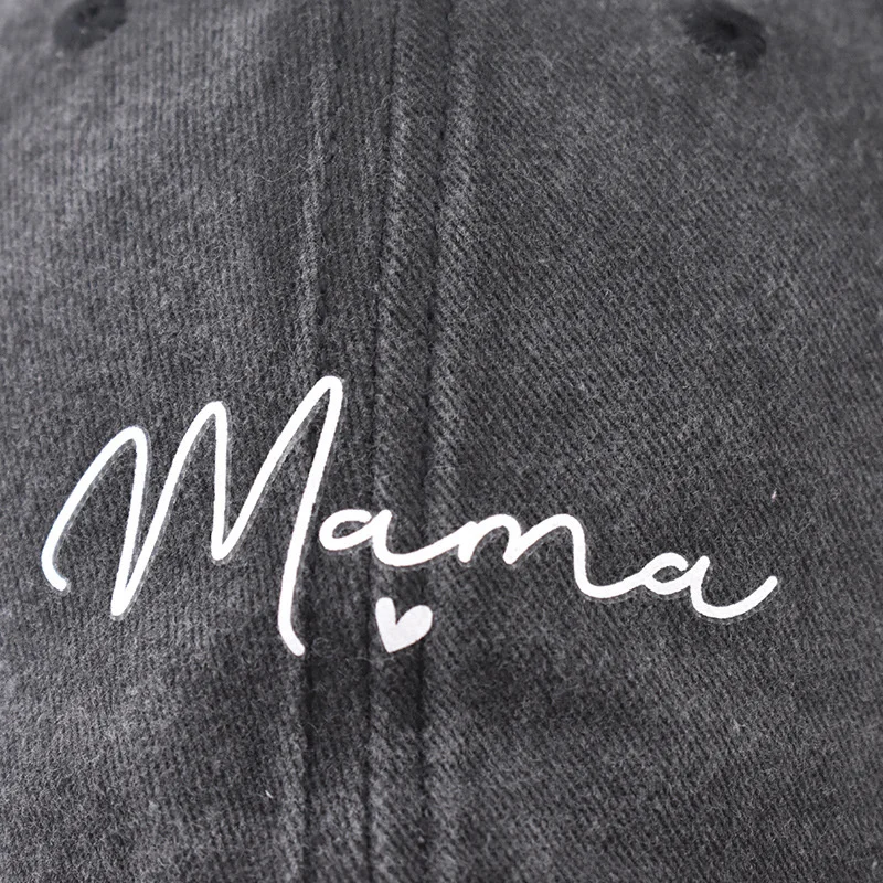 Spring Summer MAMA Embroidery Washed Cotton Baseball Caps Fashion Women Men Sport Visors Snapback Cap Breathable Outdoor Sun Hat 5