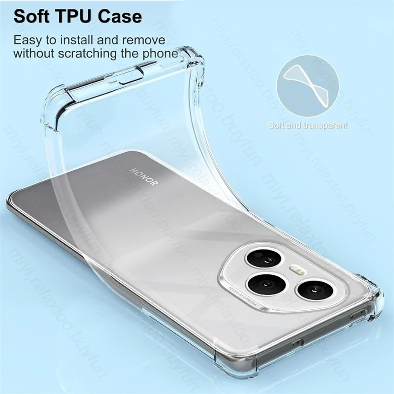 Ultra-Thin Clear TPU Soft Back Cover with Lens Protection