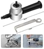 Double Headed Sheet Metal Cutting Nibbler Metal Saw Cutter 360 Degree Adjustable Drill Attachment with Extra Punch Cutting Tools 3