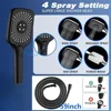 12 Inch Ceiling Rain Shower System Adjustable Hand Shower Head Shower Set with Extension Arm In Wall Shower System 5
