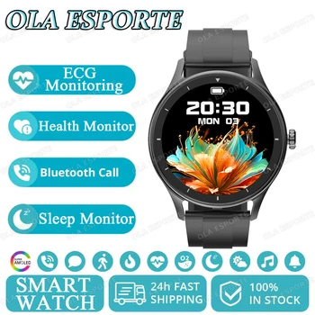 Monitor ECG Smart Watch HD Chiamata Bluetooth Smart Watch Uomo Sport Fitness Tracker Cardiofrequenzimetro Smartwatch da donna per Android IOS