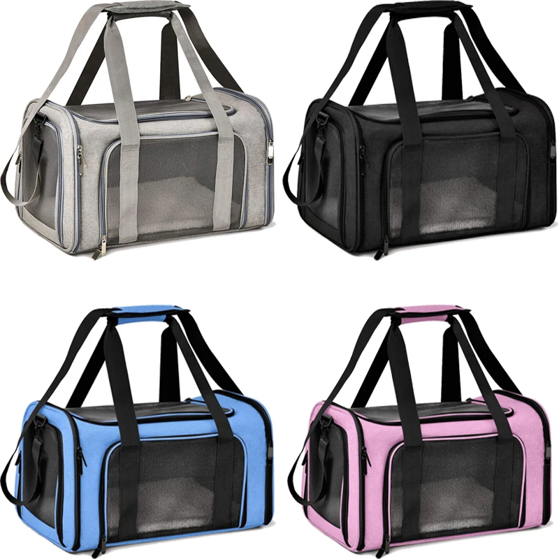 

Portable Pet Carrier Bag Foldable Puppy Kitten Backpack Breathable Travel Airline Approved Transport Bag for Small Dogs Cats