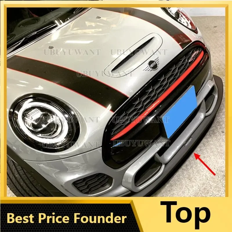 Per F56 Mini Cooper S 2Pcs Dag Car Body Kit Spoiler Duck Lip Guard Cover Carbon Paraurti Anteriore Lip Splitter (Jcw Solo Anteriore)