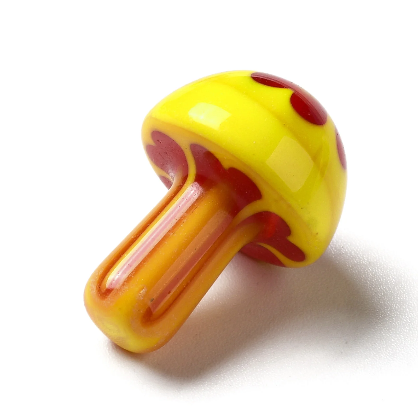 20pcs Handmade Mushroom Millefiori Lampwork Glass Beads No Hole for DIY Jewelry Making Findings Home Display Decorations Crafts