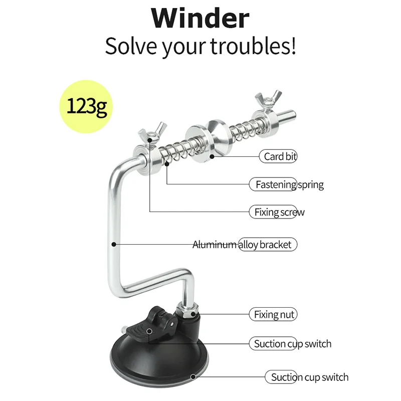 Fishing Line Winder LINNHUE Portable Fishing Line Winder Spooler Machine Vacuum spinning Baitcasting Reel Spooling System Fishing Tool Accessories