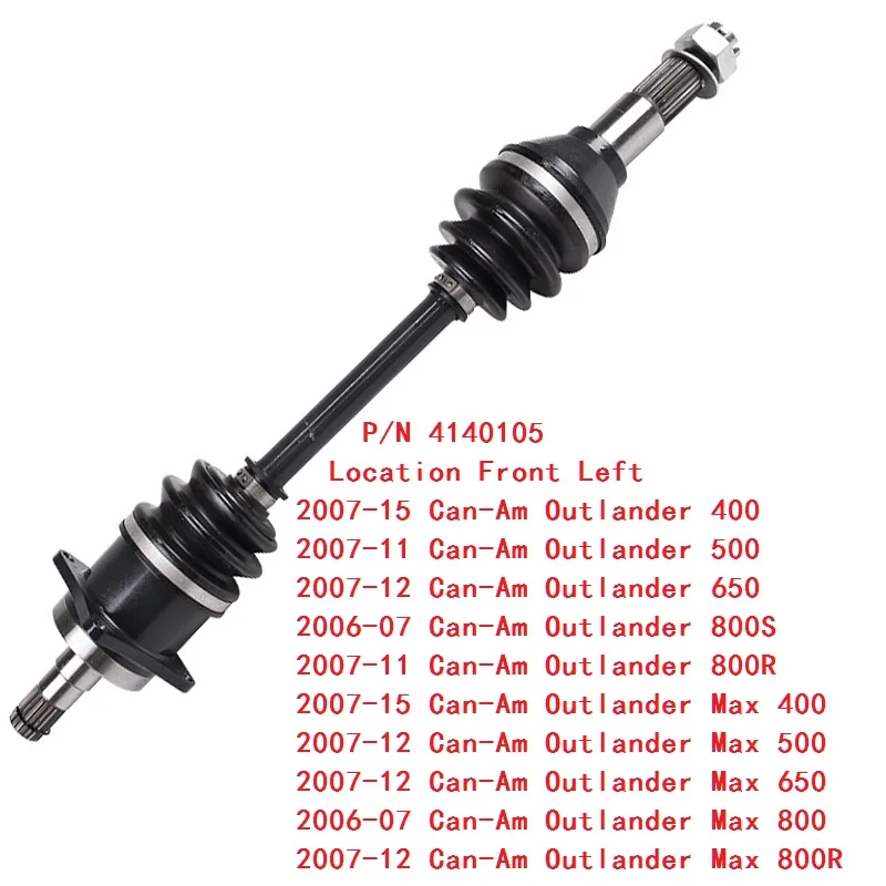 XFMT Front Right CV Joint Axle Shaft Compatible with Can Am RENEGADE 500 800 4x4 2007 2008-2010 