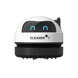 Compact USB Handheld Mini Vacuum Cleaner for Desk and Table Dust Removal (White 2)