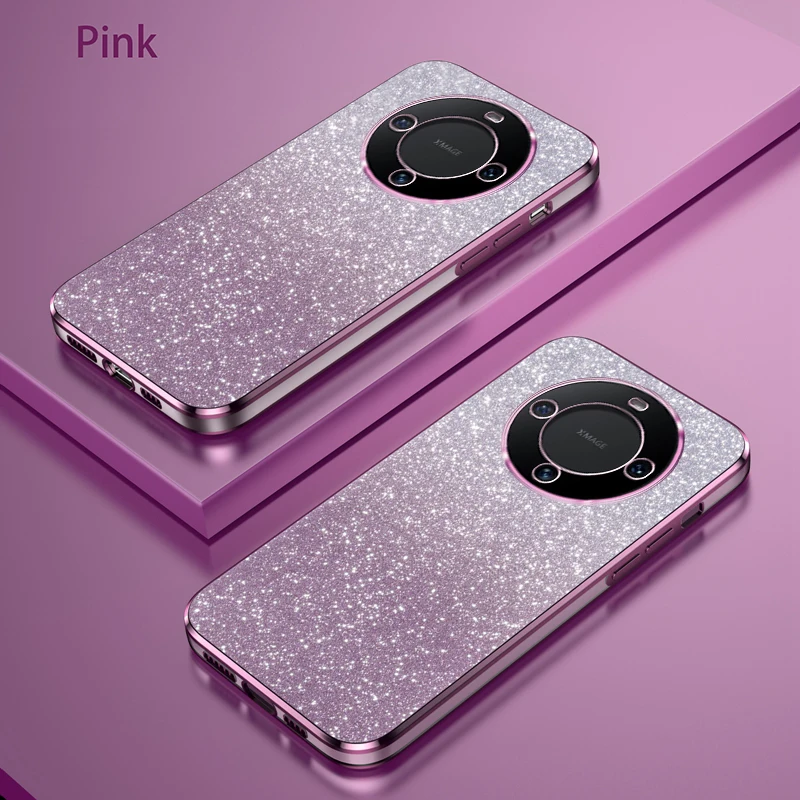 Placcatura Bling Glitter Shiny Phone Case Per Huawei Per Mate 30 Mate 40 40E Mate 50 Pro Mate 60 Pro Cover Posteriore Protettiva