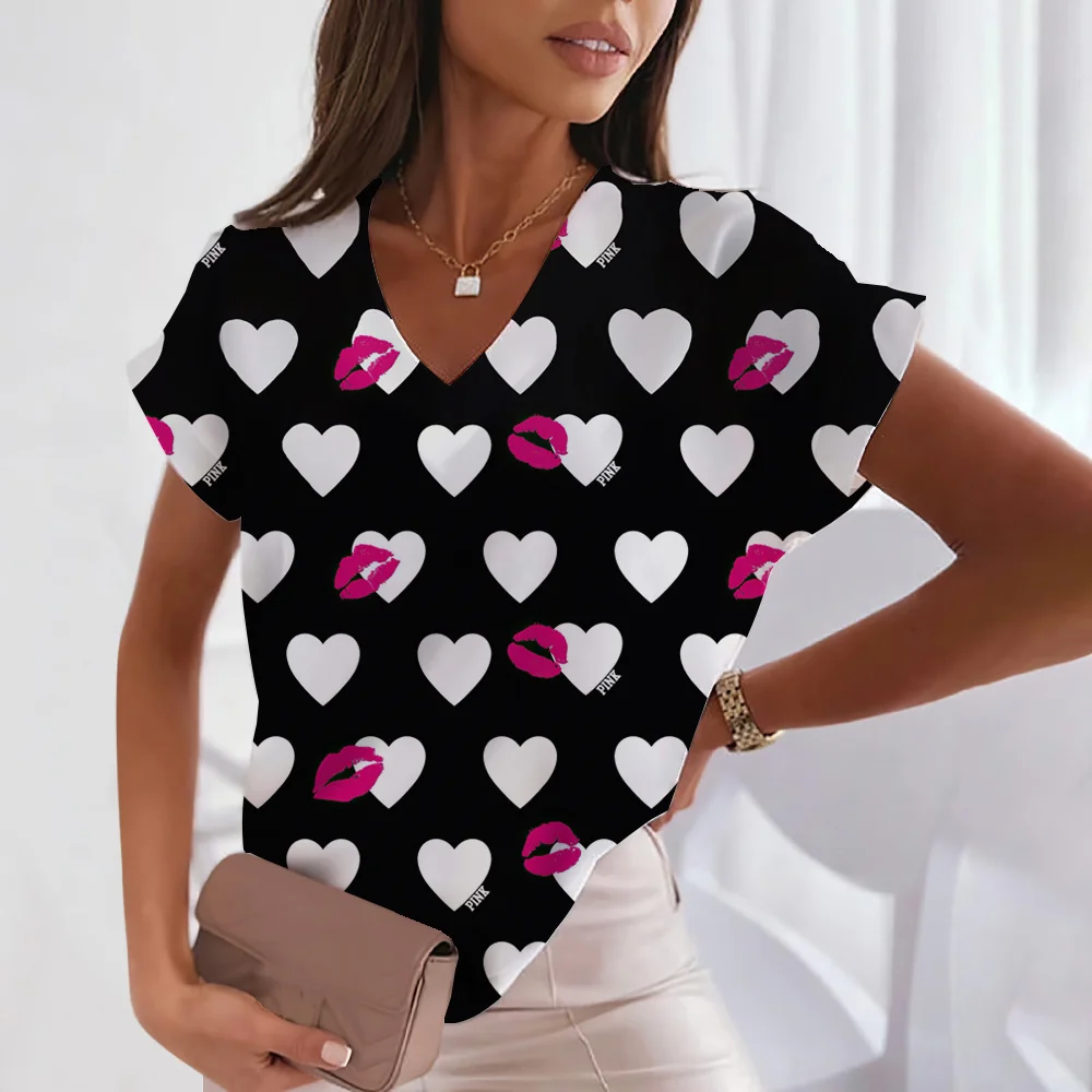 Ladies V Neck Fashion Top 1