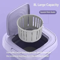Machine à laver pliable 8L avec sèche-linge, pour appartements, voyage, chaussettes portables, sous-vêtements, culottes, vêtements pour bébé 2