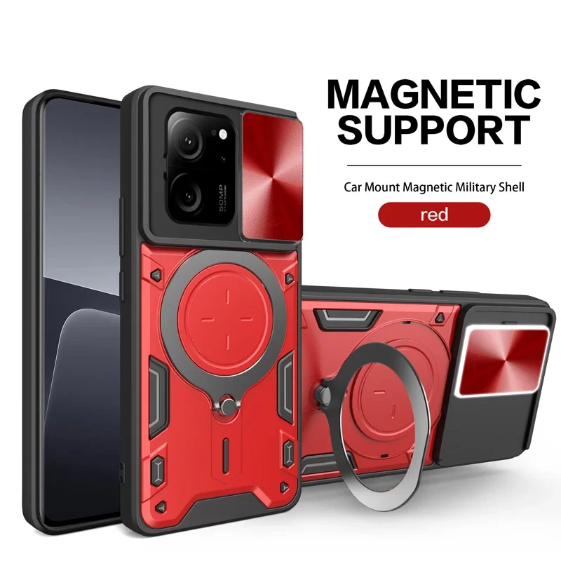 Magnetic Adsorption Slide Camera Armor Rotation Case