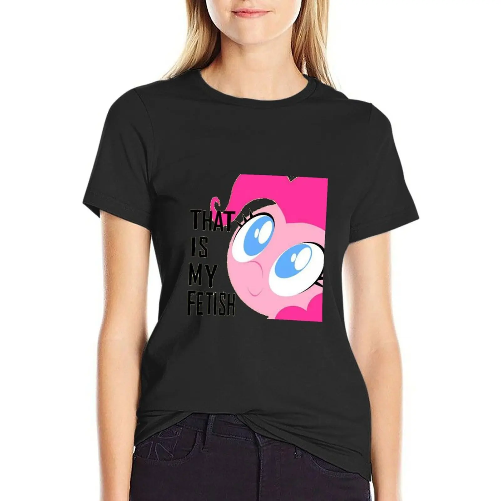 Pinkie Pie- Fetish T-Shirt Abbigliamento Vintage Abito T-Shirt Western Femminile Per Donna