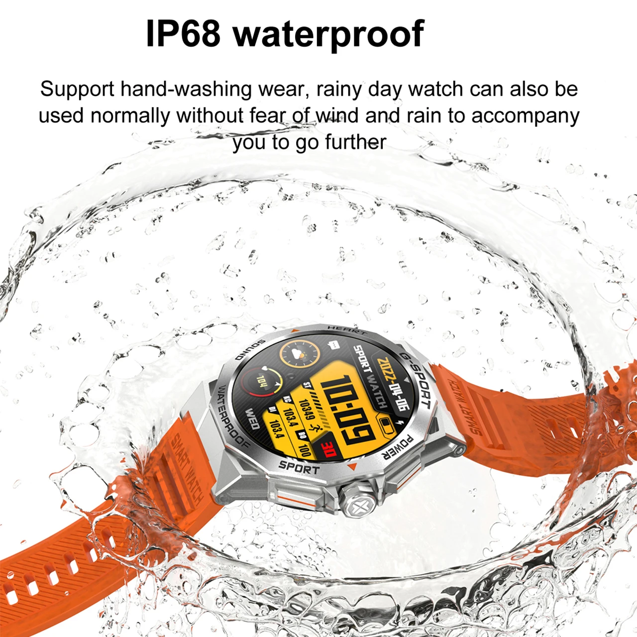 ASUNLIKE AMOLED  ȭ Ʈ ġ,  GPS  ƮϽ IP68  ƿ Ʈġ, ȵ̵ IOS K62, 1.43 ġ