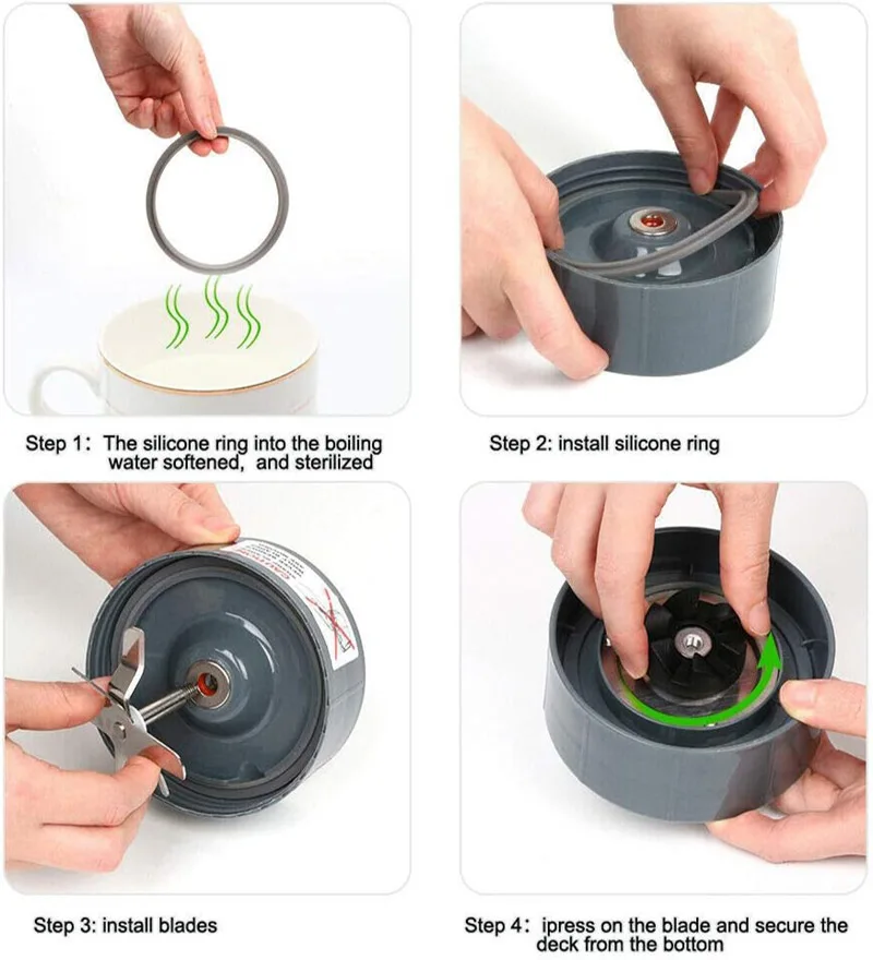 Blender Replacement Parts, 24 oz Cup with Replacement Extractor Blade, Compatible with Nutribullet 600W 900W Blenders