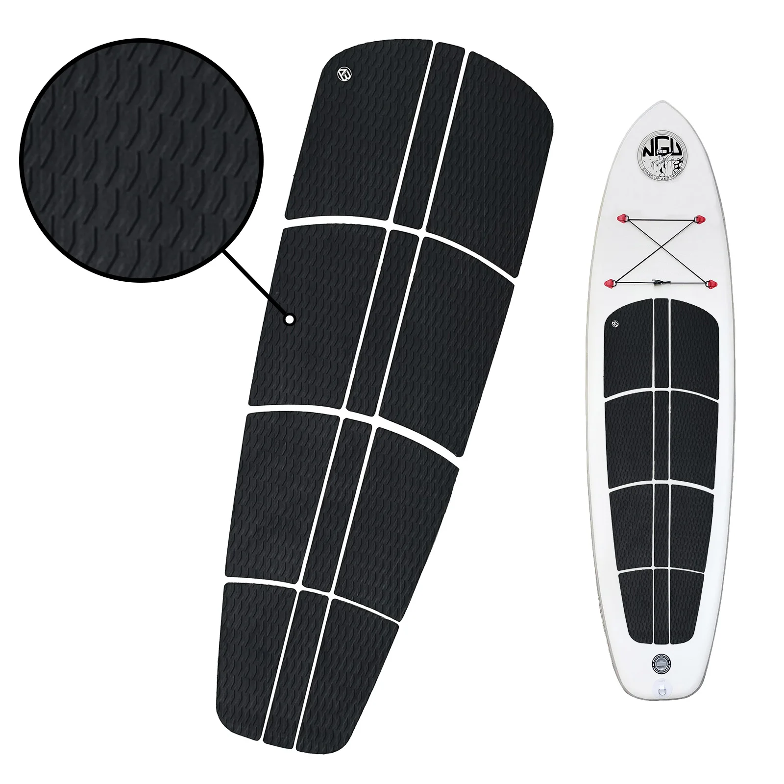 Non-Slip Traction Pad 3M Adhesive Trimmable EVA Sheet Foam Pad for Paddleboard 12 PCs surfboard traction pad