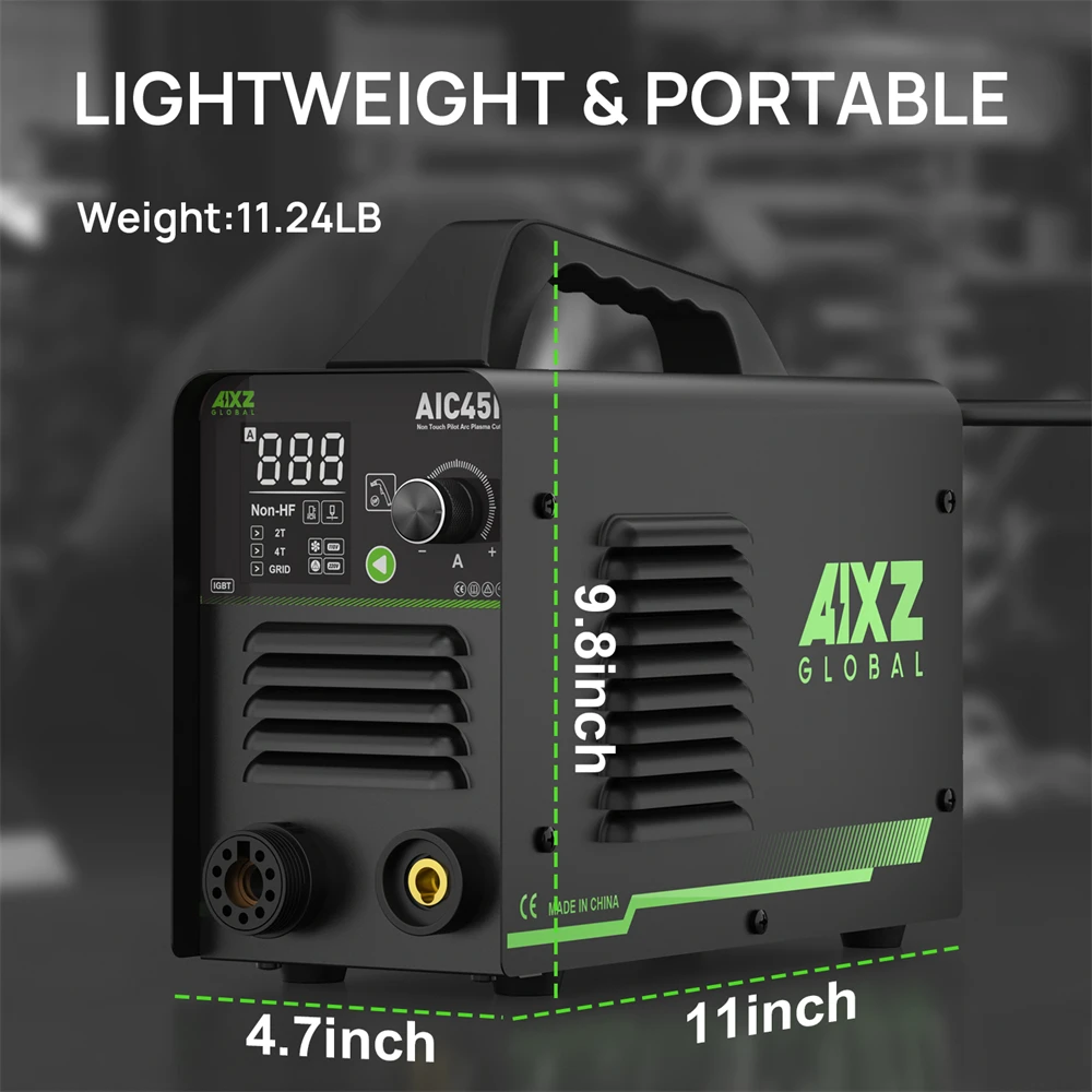 AIXZ 45 Ampere Plasmaschneidgerät für Edelstahl Kohlenstoffstahl Eisen IGBT Inverter 2T/4T Berührungsloser Pilot-Lichtbogen Luftplasma-Schneidemaschine Schneidet 1-16mm 220V AIC45II – Detail 13