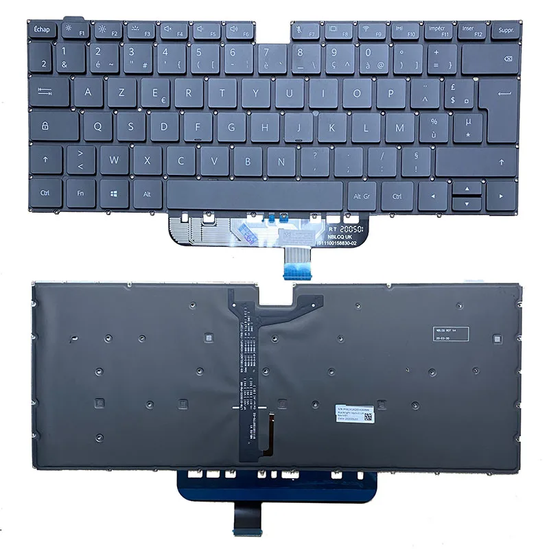Original Eua Reino Unido Francês Azerty para Huawei Matebook D14 Nbb-wah9p Wae9p Waq9r Nbl-waq9r Boh-waq9r Teclado do Portátil com Retroiluminado
