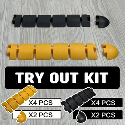 High-Speed Four-Wheel Remote Control Drift Car with DIY Traffic Barrier Set (Black Yellow Small)