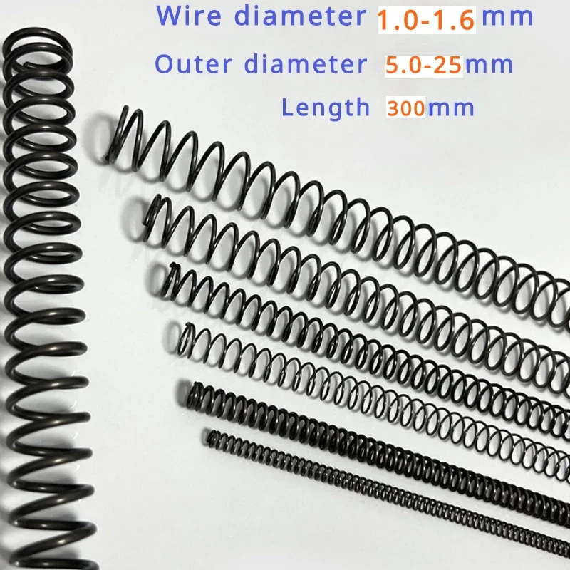 Muelle De Compresión De Acero - Diámetro Alambre 2.5 Mm, Diámetro Exterior 24 Mm, Longitud 50 Mm, Para Amortiguación Y Retroceso