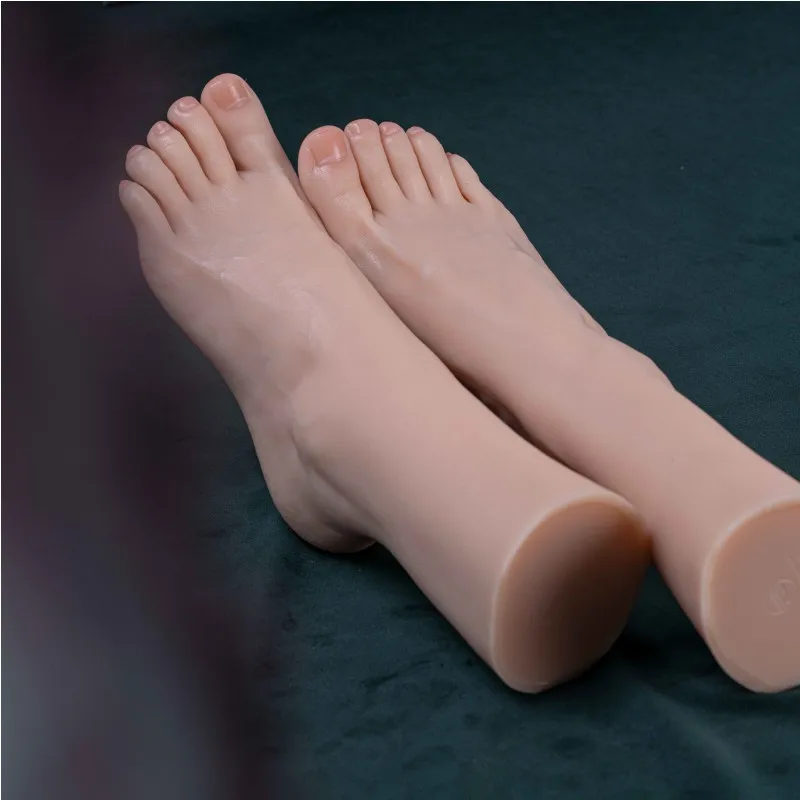 Silicone Feet Model Female Mannequin Feet Fetish Simulation 1:1 Design Footjob Manicure Nail Art Practice Free Shipping TG3721