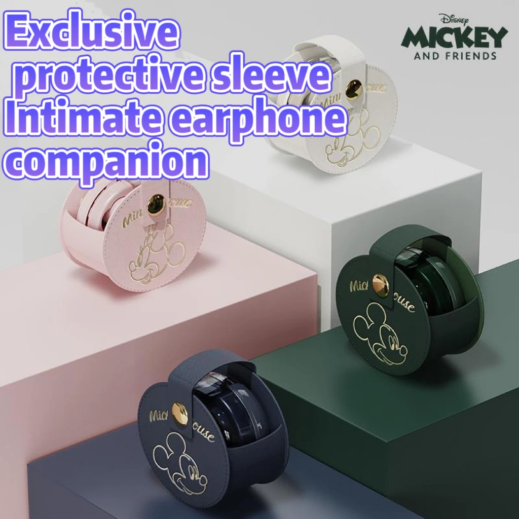 

Disney D34mickey Wireless Bluetooth Headset Minnie Cute Noise Reduction in-Ear New Earbuds TWS Case earphones cartoon sports