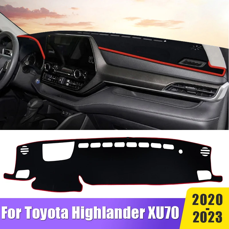 

For Toyota Highlander XU70 2020 2021 2022 2023 Kluger Hybrid Car Dashboard Sun Shade Cover Non-slip Mat Carpet Pad Accessories