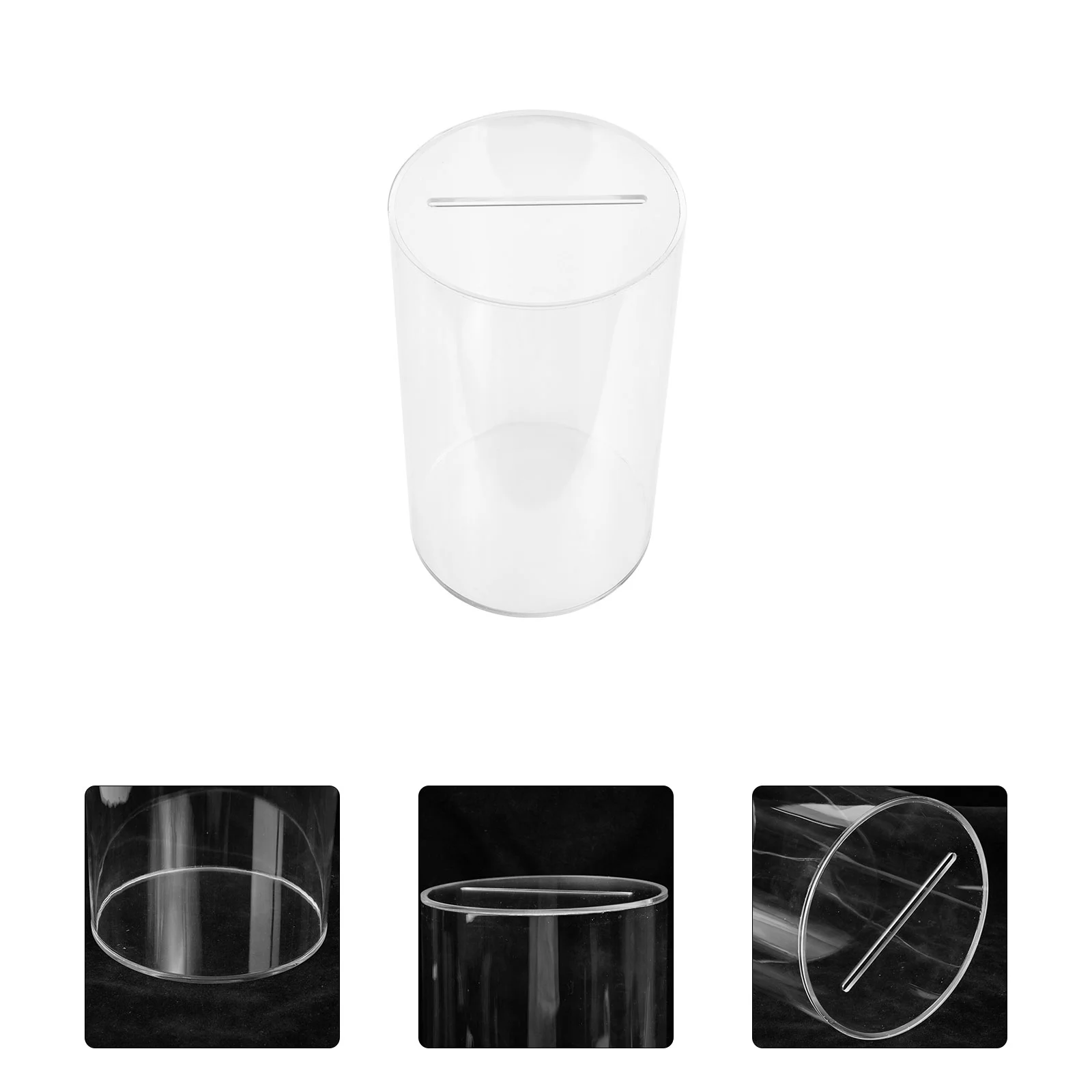

Transparent Piggy Bank Small Change Container Desktop Saving Pot for Kids Children's Room Acrylic Money