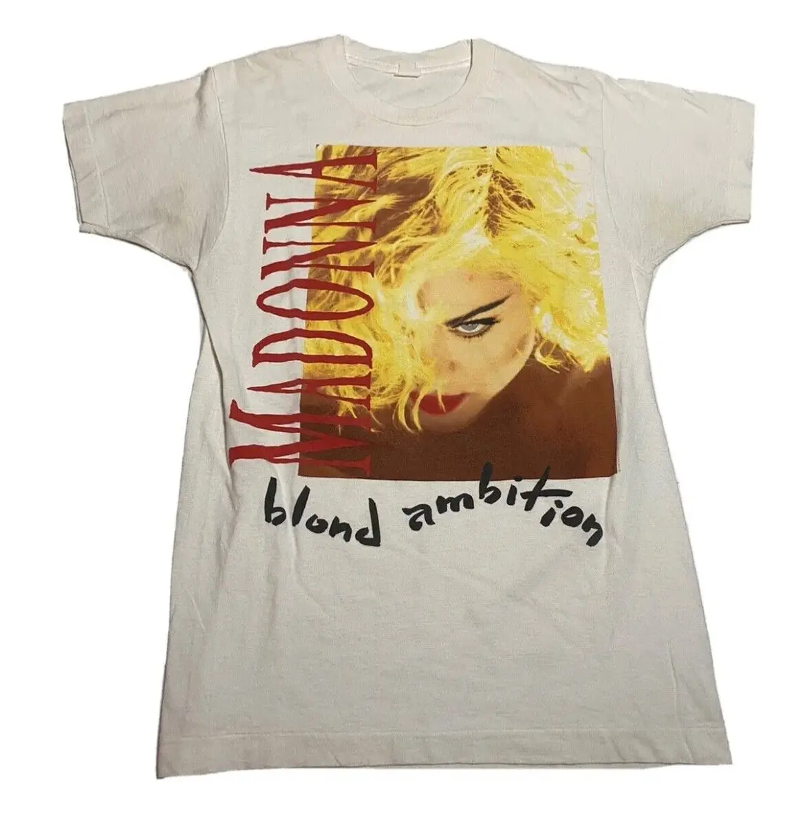 T-Shirt Vintage 1990 Madonna Bionda Ambition Tour Celebrazione Media Rare