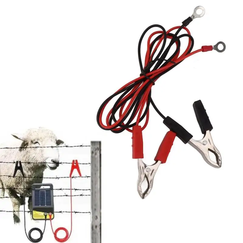 Electric Fence Connectors Electric Fence Alligator Clips Heavy Duty Wire Connector 3.2 Ft Alligator Clips Cable