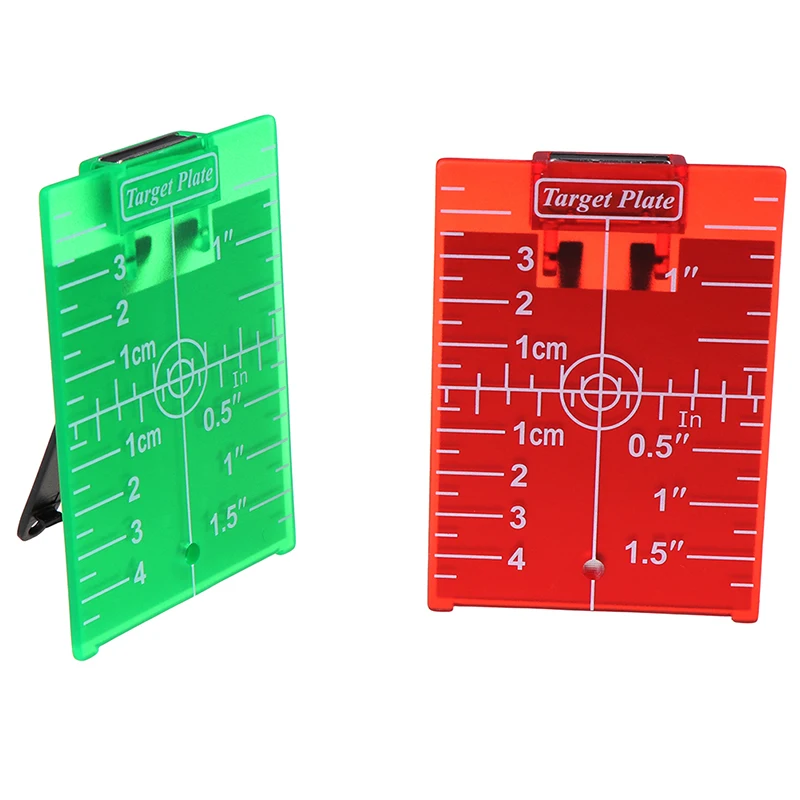 1Pcs Inch/Cm Magnetische Laser Doelkaart Plaat Voor Groen/Rood Laserniveau