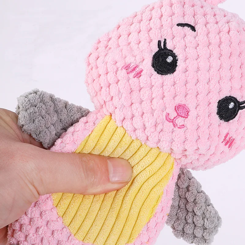 Adorable Plush Squeaky Chew Toys for Small Dogs - Teeth-Cleaning Pet Accessories