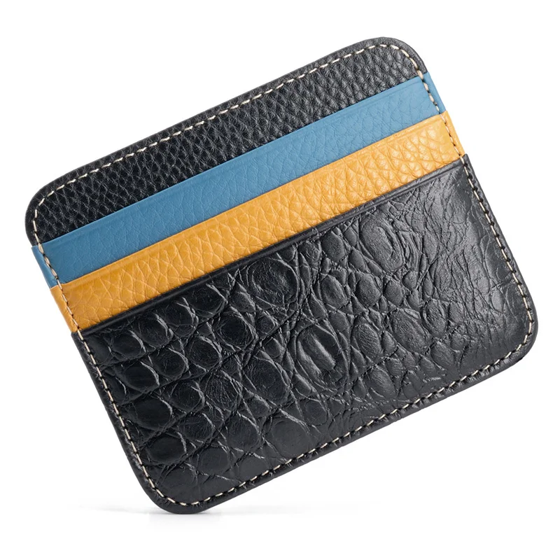 Retro Leather Credit Business Mini Card Wallet Convenient Man Women Smart Wallet Business Card Holder Cash Wallet Card Case