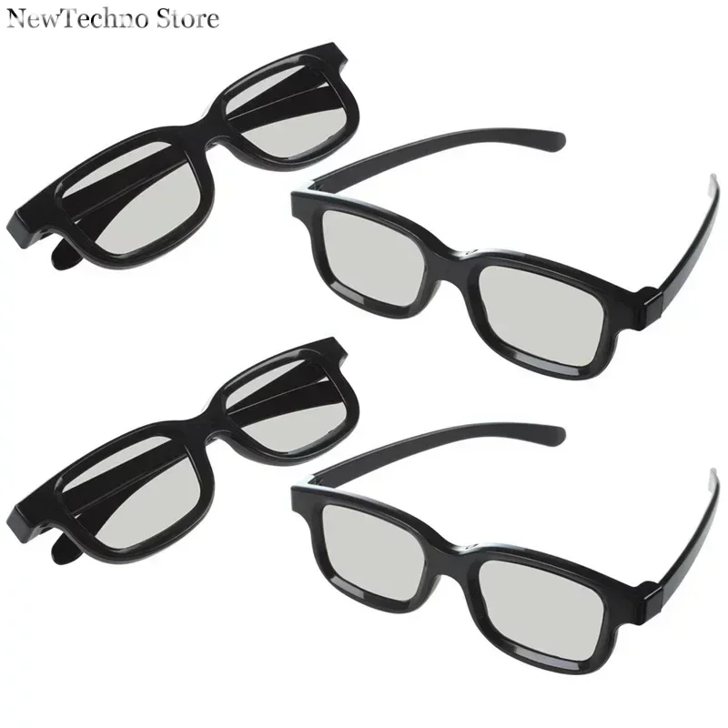1Pc Glasses Circular Polarized Passive 4X3D Stereo Glasses Black For LG Cinema 3D TV's