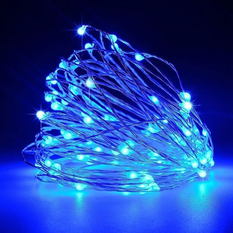Enchanting LED Fairy String Lights - Silver Wire Garland for Holiday and Event Decoration