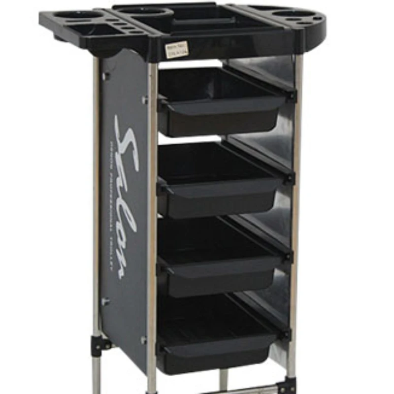 Metal Hair Salon Trolley Station Welding Storage Clear Acrylic Cart Beauty Makeup Carrito Salon De Belleza Furniture ZT50ST