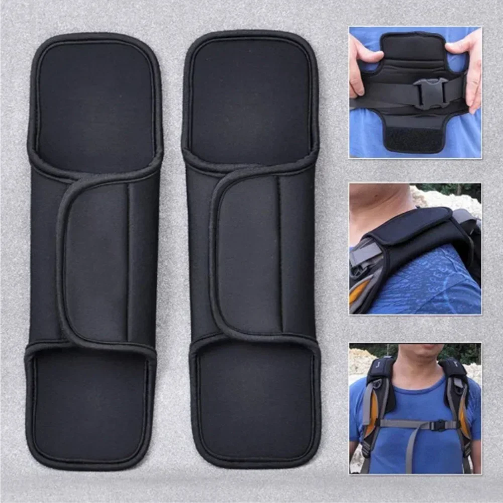 Backpack Shoulder Strap Pads Anti-Slip Cushion Pad Protector Shock-proof Shock-absorbing Double-layer Thickening Design 1 Pair