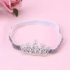 Baby Girls Rhinestone Crown Headband Lovely Elastic Hairband Headdress Hair Accessories (Golden Ribbon, Golden Crown) 5